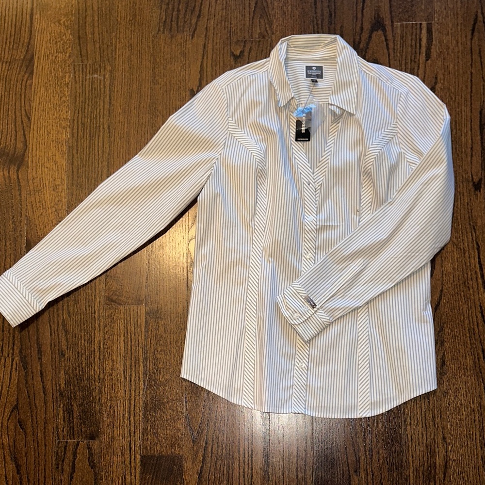 Women express Striped White Shirt